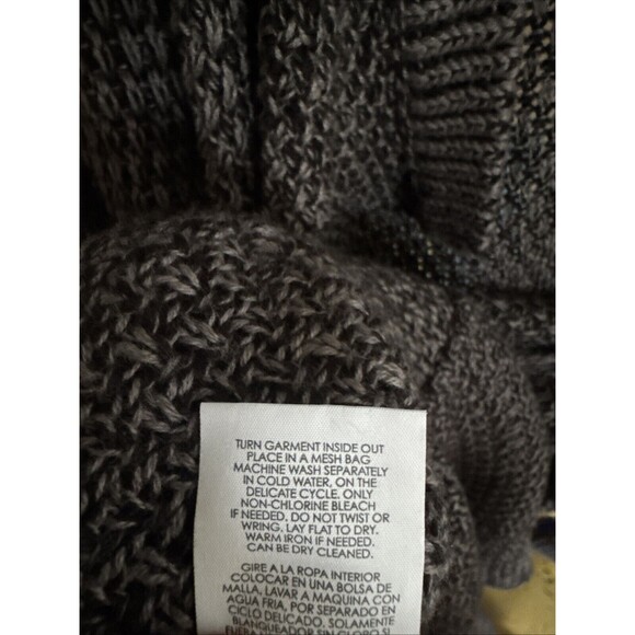 CAbi Lara Duster Long Cardigan Gray Black Sz Medium Excellent Condition - Picture 8 of 9